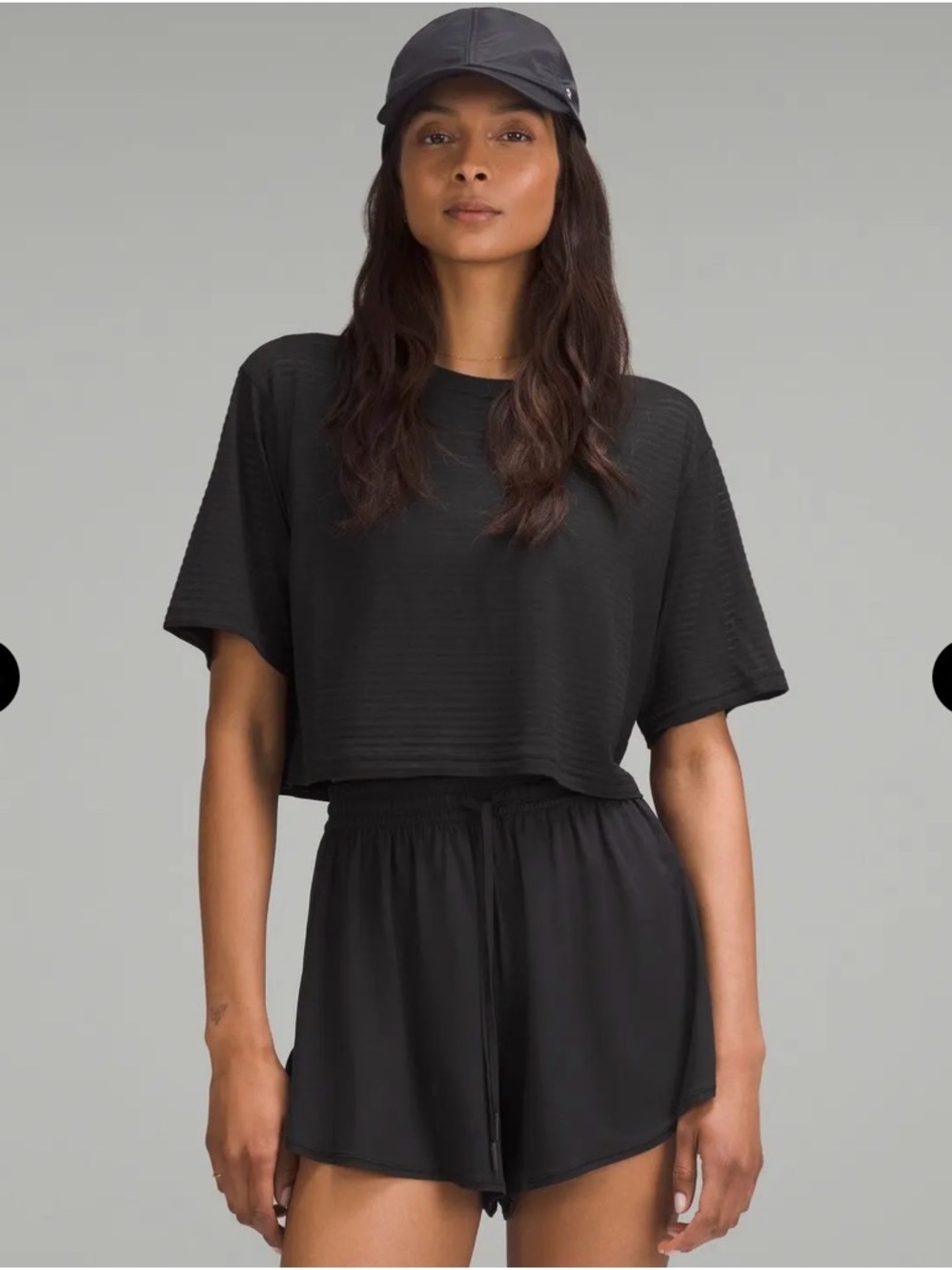 Lululemon Cortes Cropped Tee in Shadow Stripe - 12